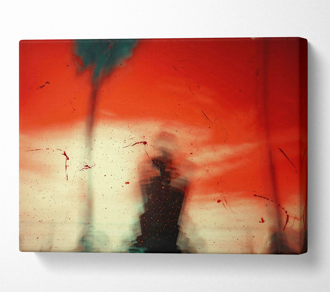  A Canvas Print of Crimson Through Glass Canvas Print