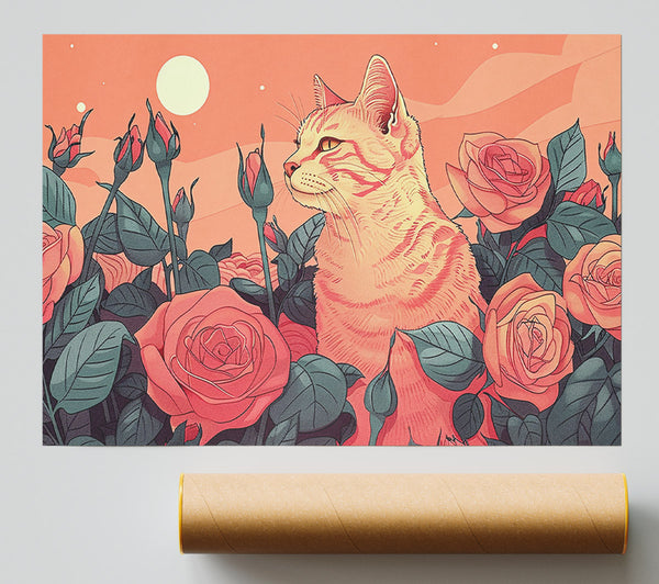 Peachy Rose Bloom Giclee Print