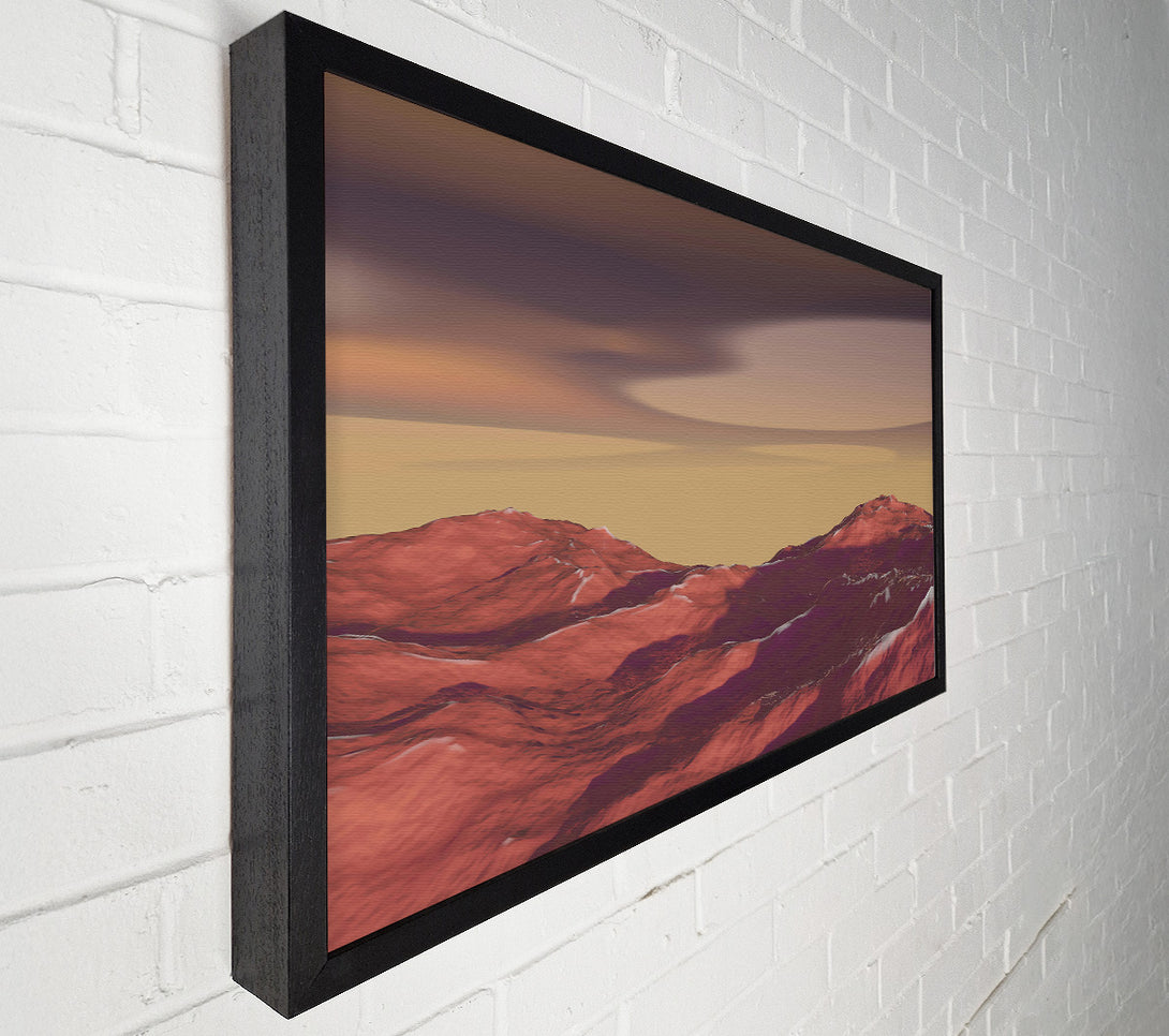  A Canvas Print of Crimson Mountain Dreamscape Canvas Art