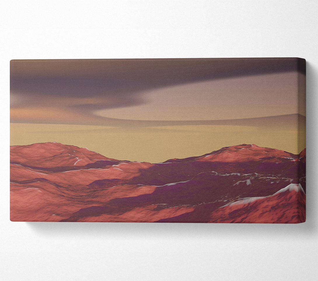  A Canvas Print of Crimson Mountain Dreamscape Canvas Art