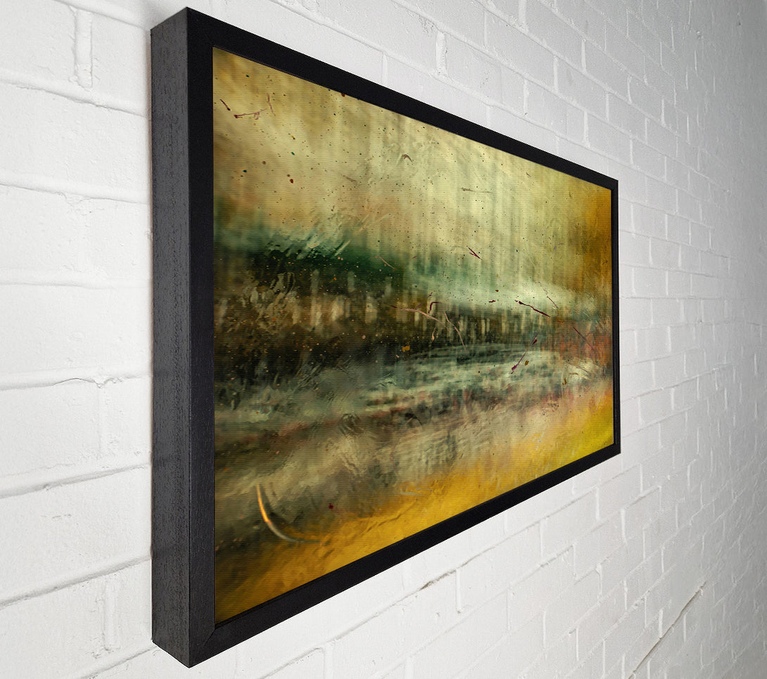  A Canvas Print of Golden Hues Beneath Glass Canvas Art