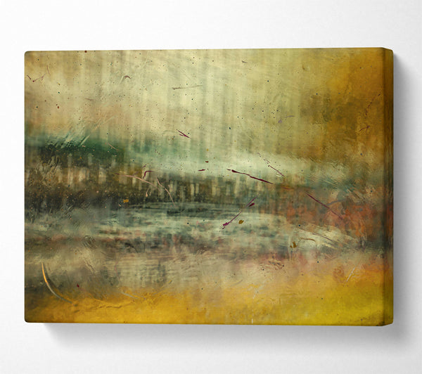  A Canvas Print of Golden Hues Beneath Glass Canvas Art