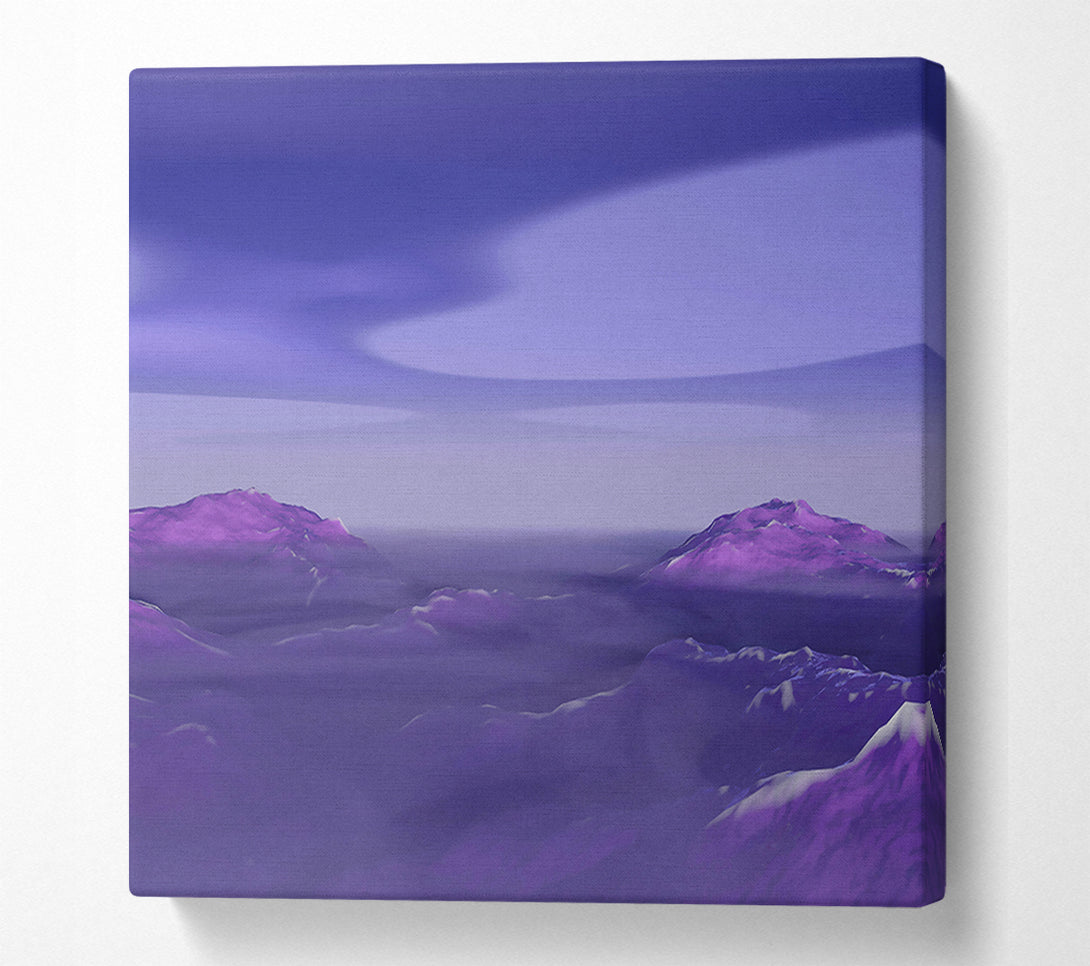  A Canvas Print of Lavender Mountain Peaks Canvas Print