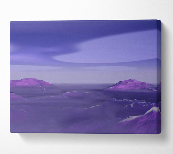  A Canvas Print of Lavender Mountain Peaks Canvas Print
