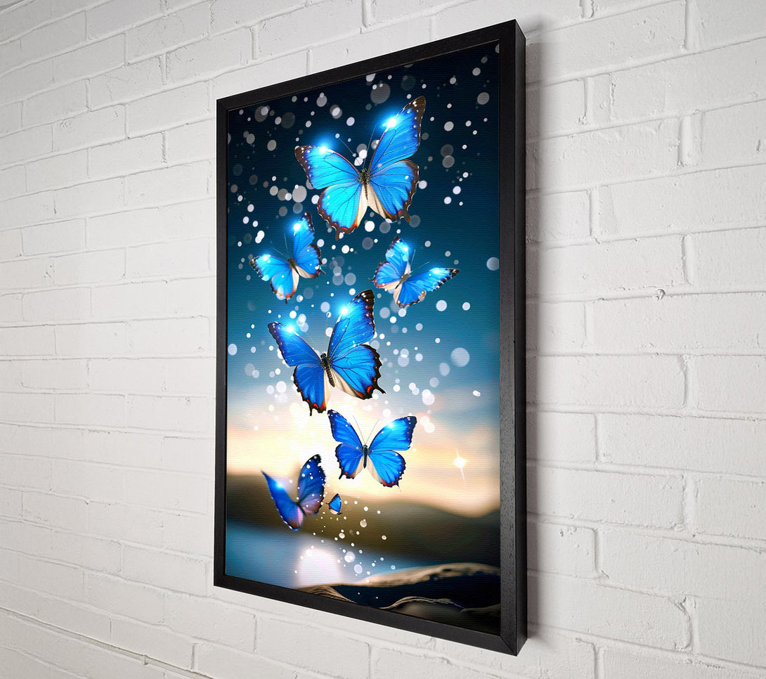  A Canvas Print of Azure Butterfly Dreams Canvas Wall Art