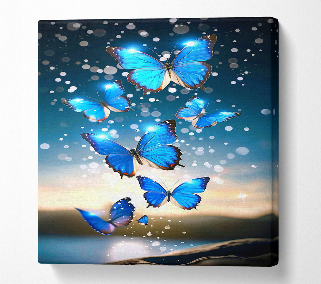  A Canvas Print of Azure Butterfly Dreams Canvas Wall Art
