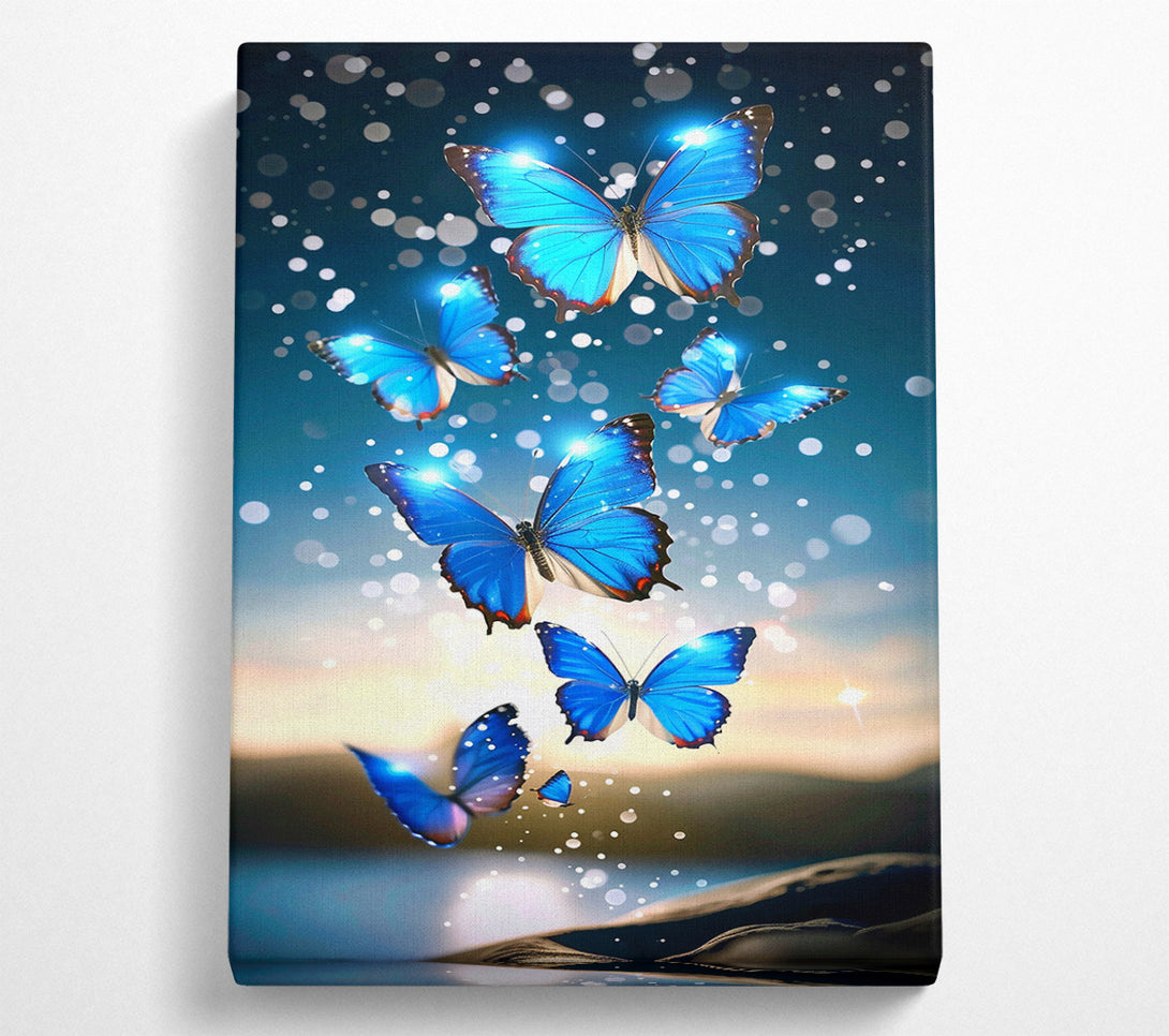  A Canvas Print of Azure Butterfly Dreams Canvas Wall Art
