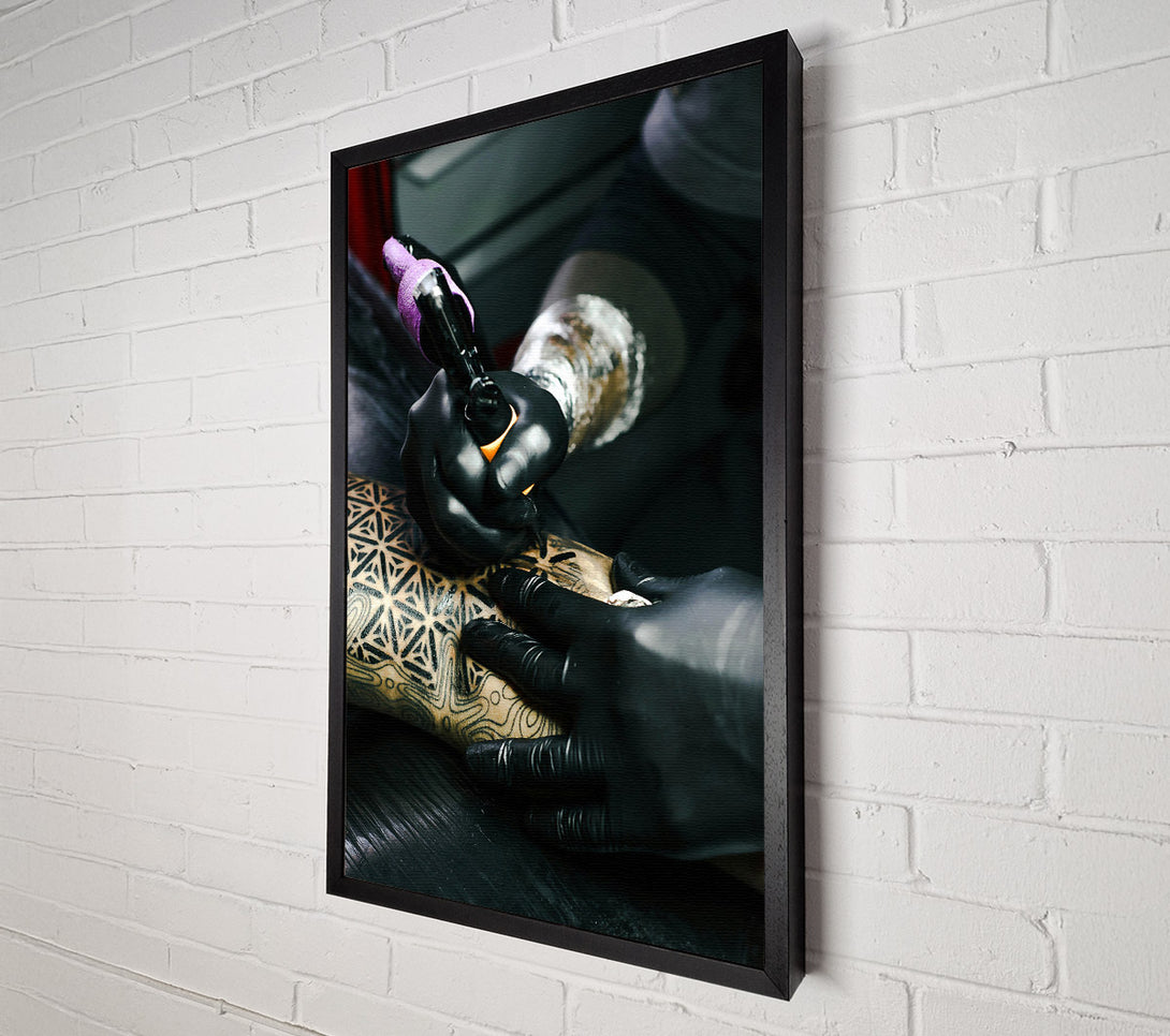  A Canvas Print of Black Ink Geometry Canvas Print