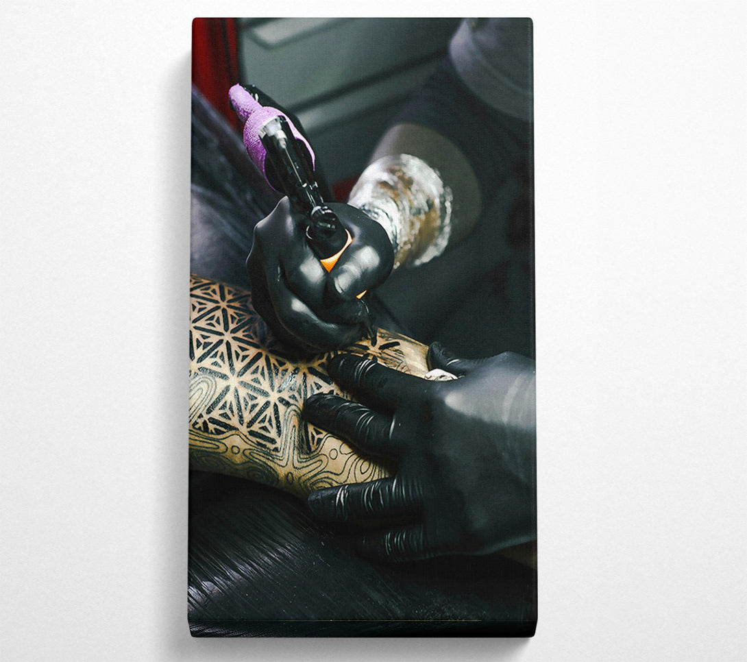  A Canvas Print of Black Ink Geometry Canvas Print