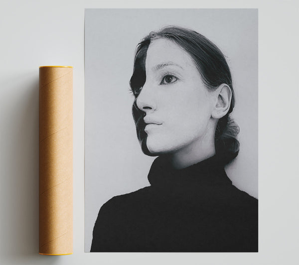 Black And White Gaze Poster