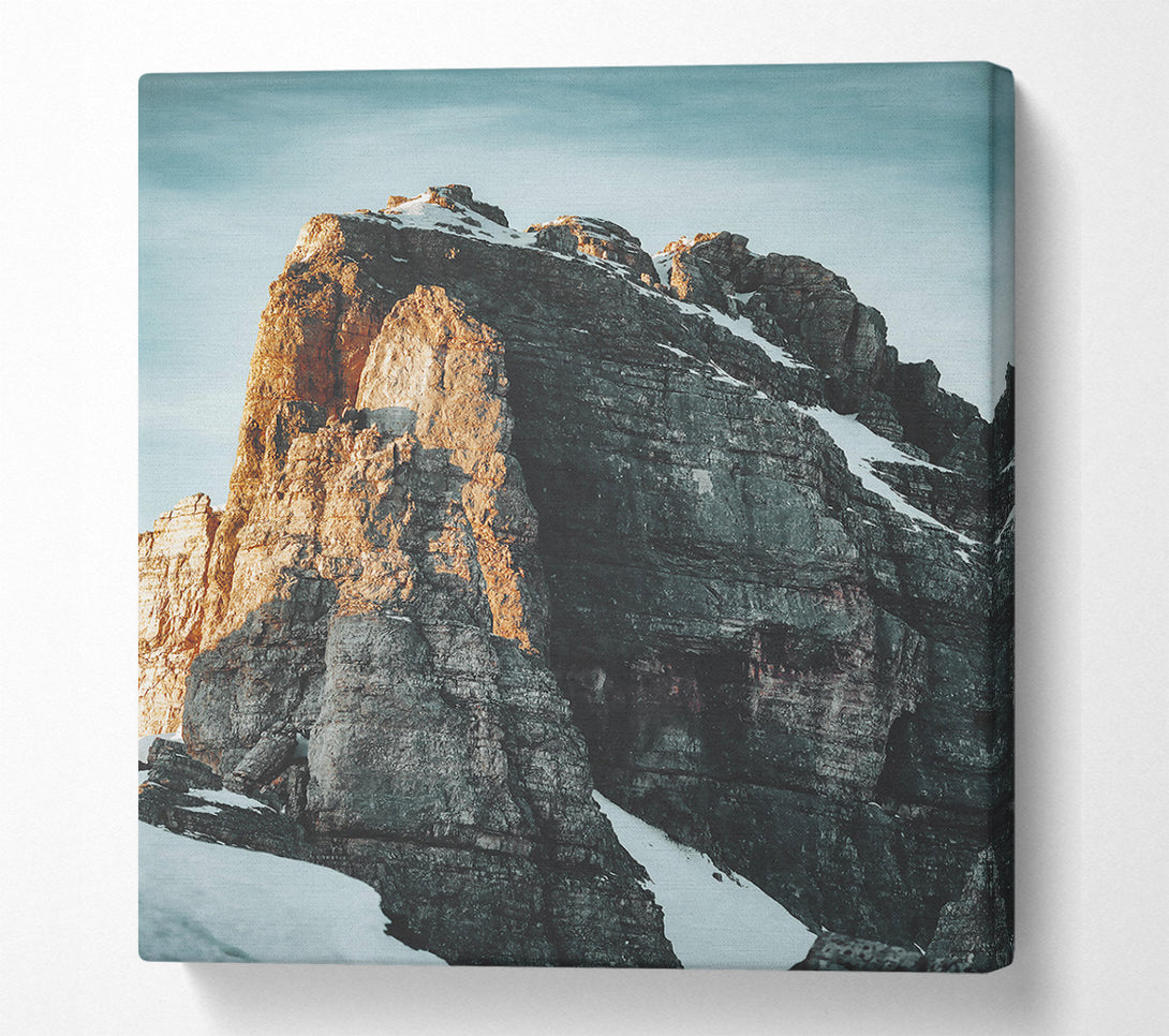  A Canvas Print of Golden Gray Peak Canvas Wall Art