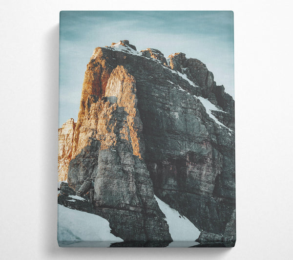  A Canvas Print of Golden Gray Peak Canvas Wall Art