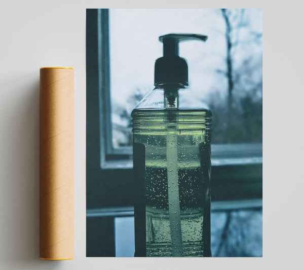Green Window View Poster