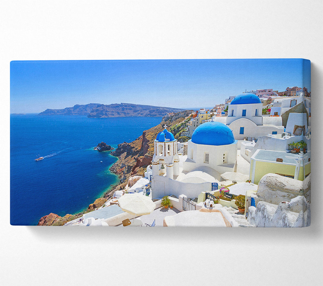  A Canvas Print of A Lovely View Of Greece Canvas Wall Art