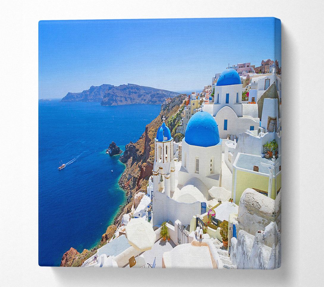  A Canvas Print of A Lovely View Of Greece Canvas Wall Art