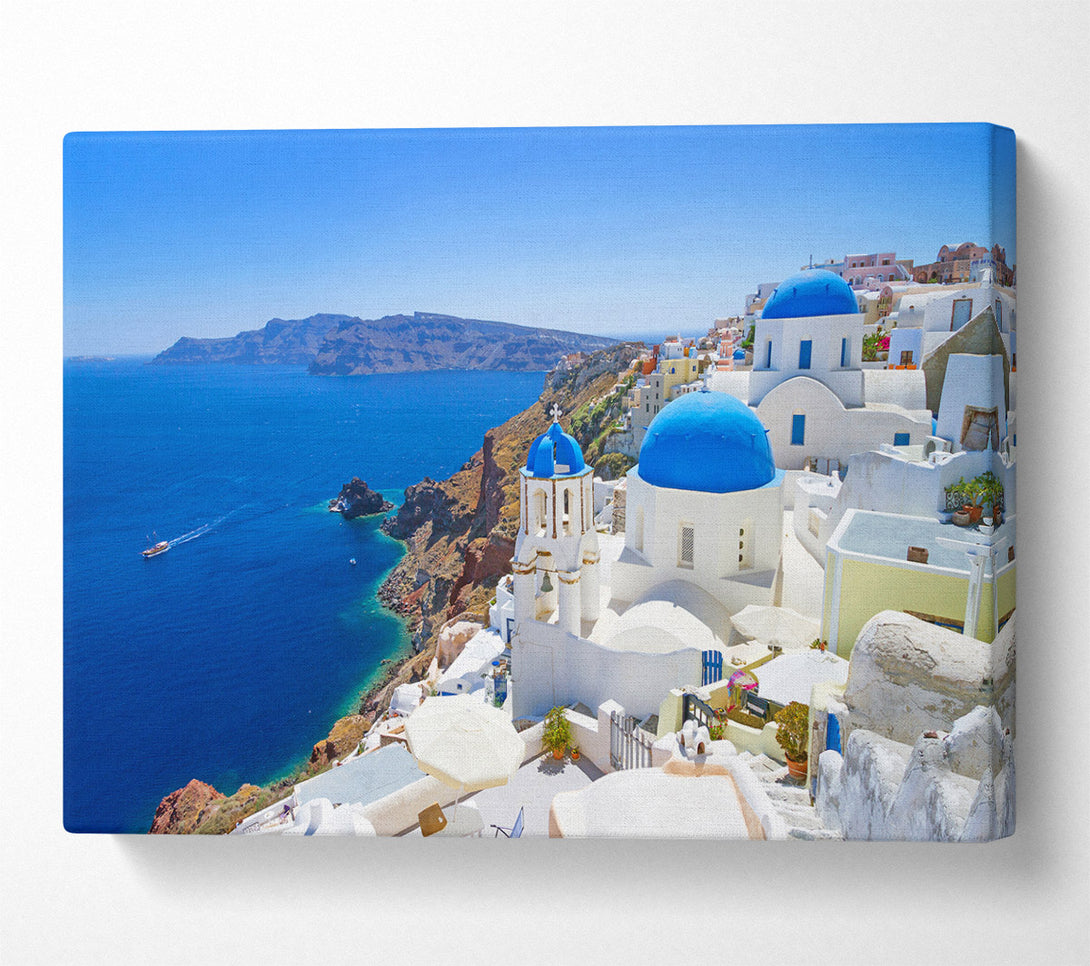  A Canvas Print of A Lovely View Of Greece Canvas Wall Art