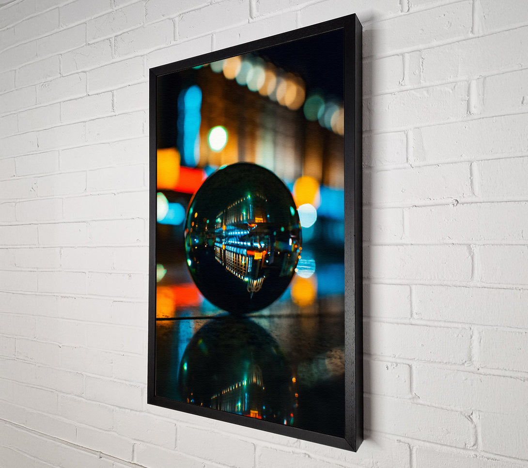  A Canvas Print of Blue City Reflection Canvas Wall Art