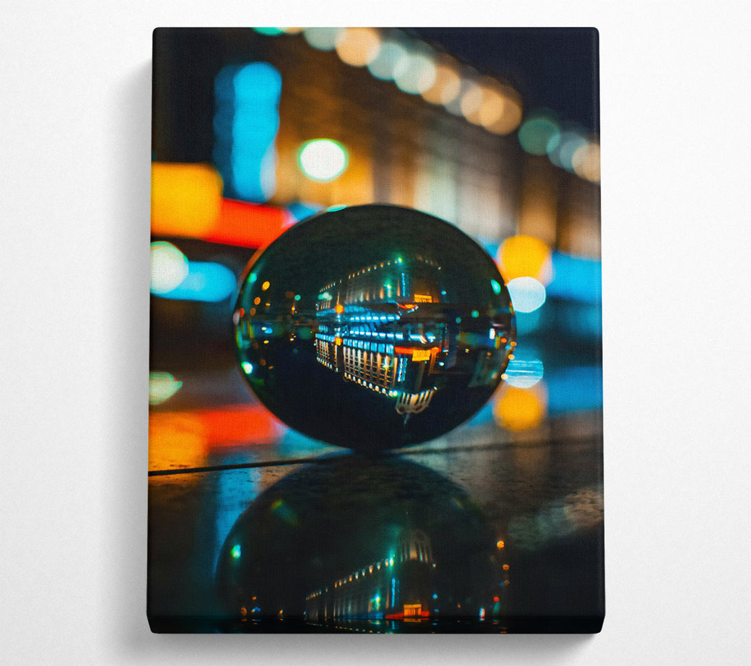  A Canvas Print of Blue City Reflection Canvas Wall Art