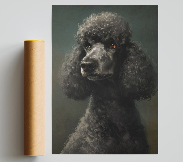 A Poodle Looking Print