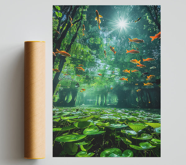 Emerald Sunken Forest Print