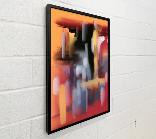 Crimson Cityscape Strokes