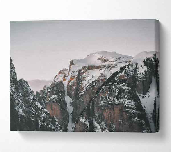  A Canvas Print of Golden Snow Peaks Canvas Print