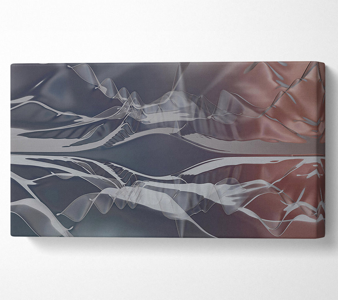  A Canvas Print of Indigo Abstract Waves Canvas Print