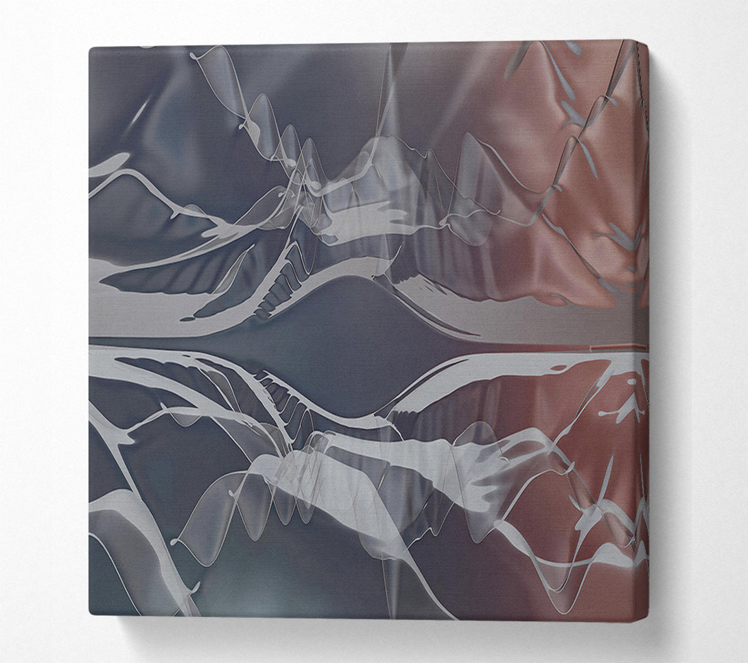  A Canvas Print of Indigo Abstract Waves Canvas Print