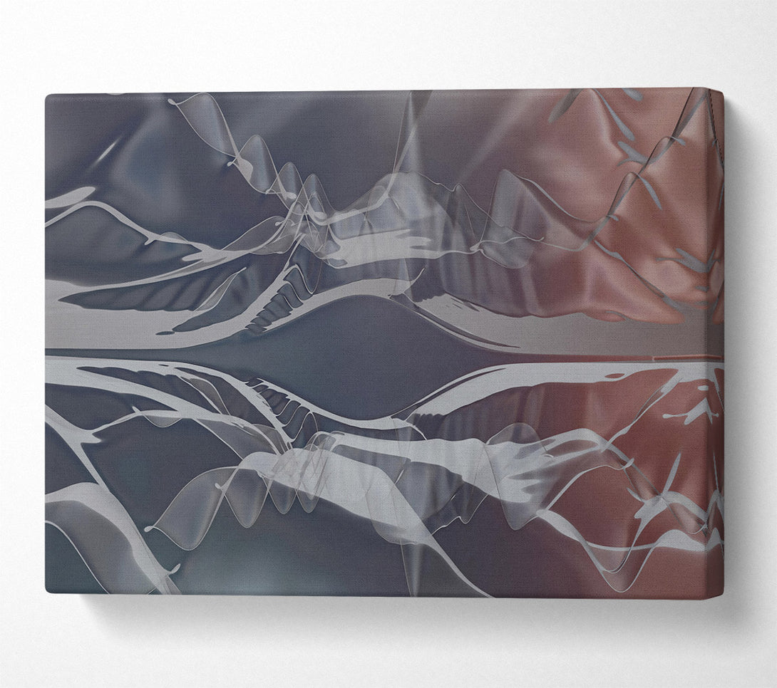  A Canvas Print of Indigo Abstract Waves Canvas Print