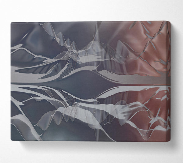  A Canvas Print of Indigo Abstract Waves Canvas Print