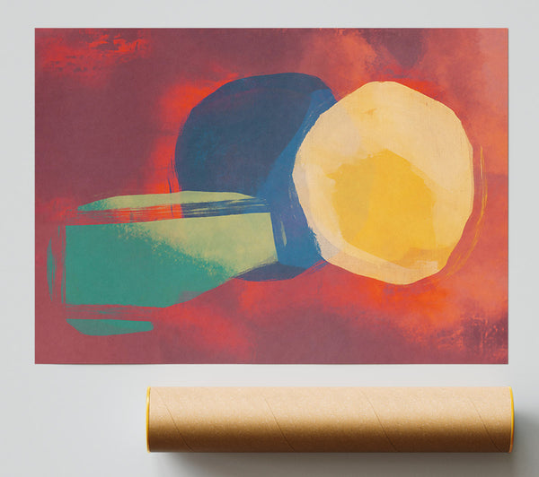 Crimson Burst Of Yellow Giclee Print