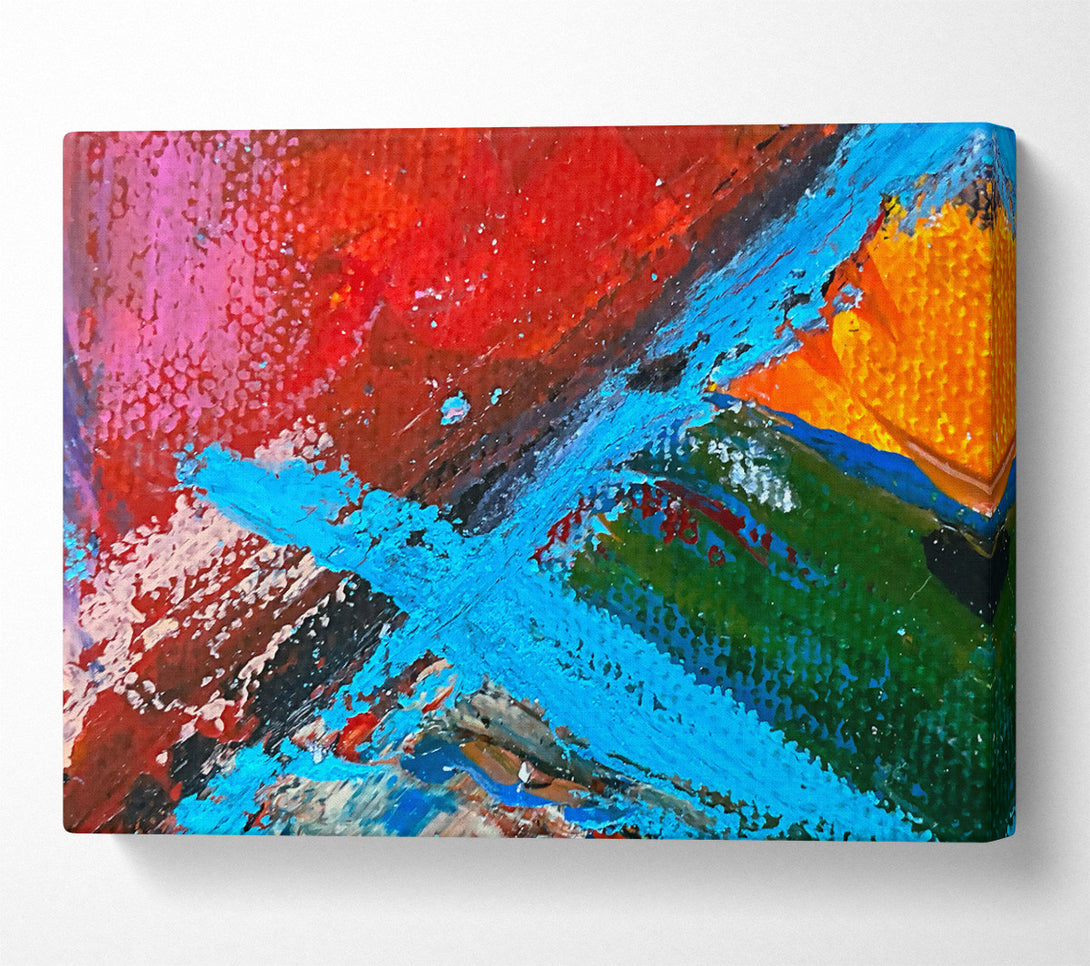 A Canvas Print of Azure Burst Of Color Canvas Art