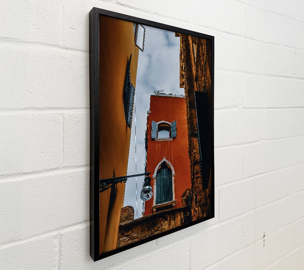 Rustic Orange Venetian Alleyway