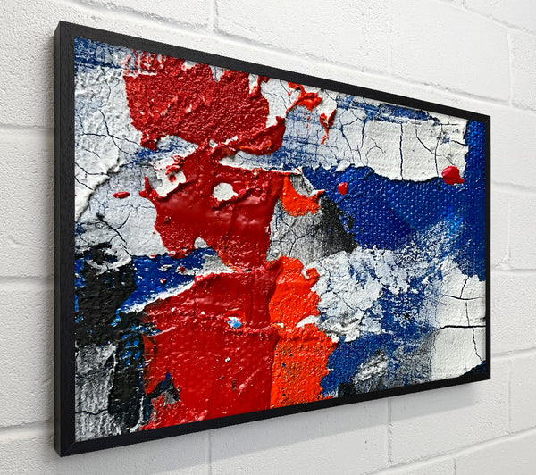 Crimson Cracked Canvas