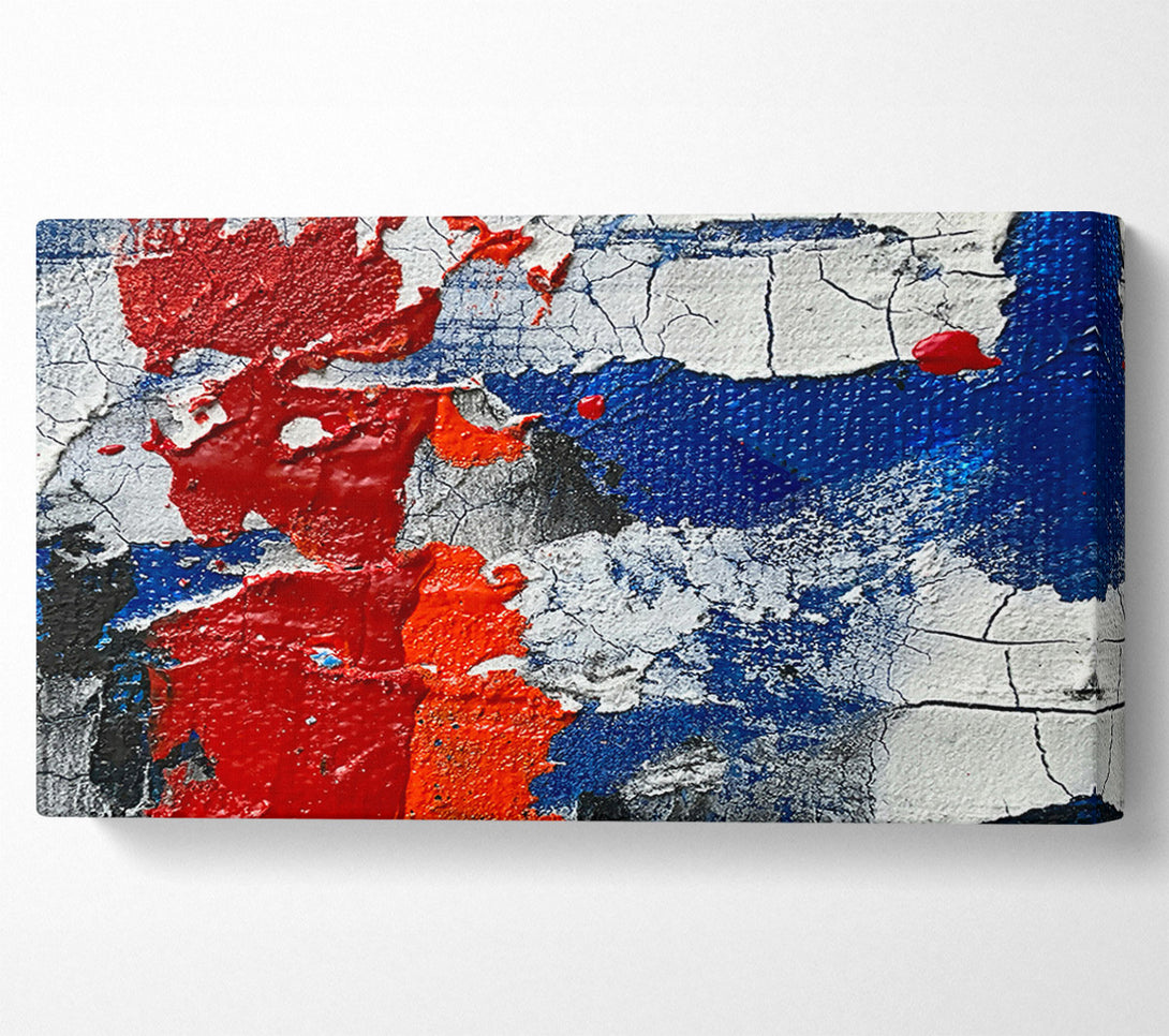  A Canvas Print of Crimson Cracked Canvas Canvas Art
