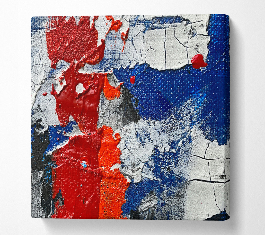  A Canvas Print of Crimson Cracked Canvas Canvas Art