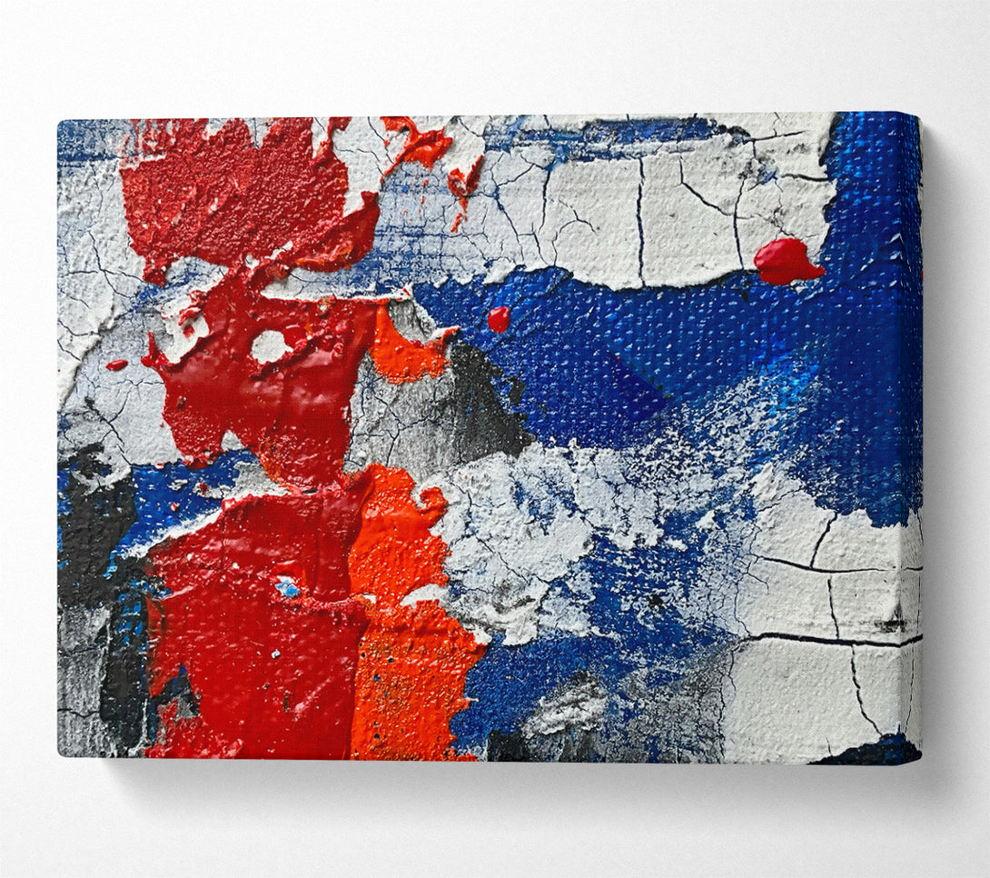  A Canvas Print of Crimson Cracked Canvas Canvas Art