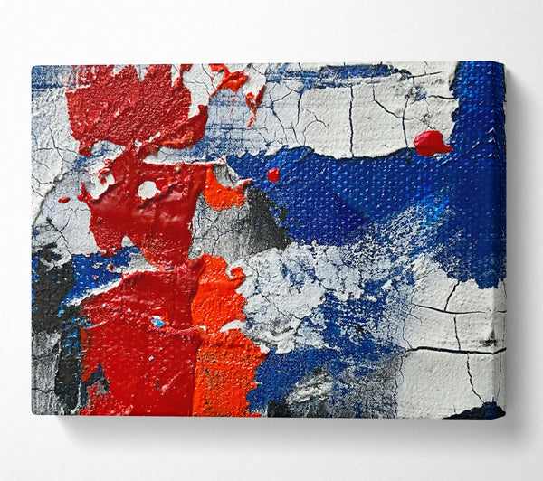  A Canvas Print of Crimson Cracked Canvas Canvas Art
