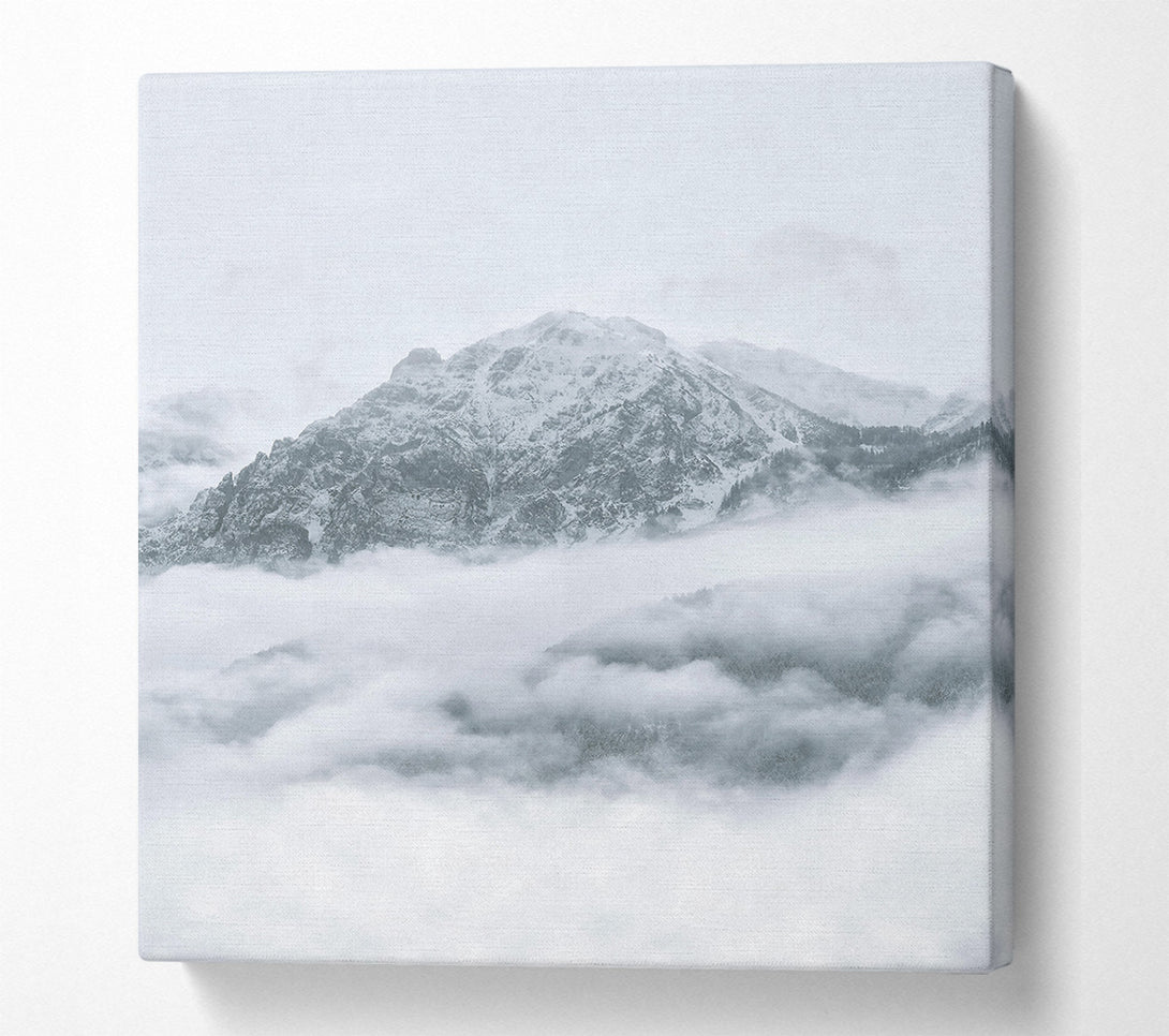  A Canvas Print of White Peaks Through Fog Canvas Art