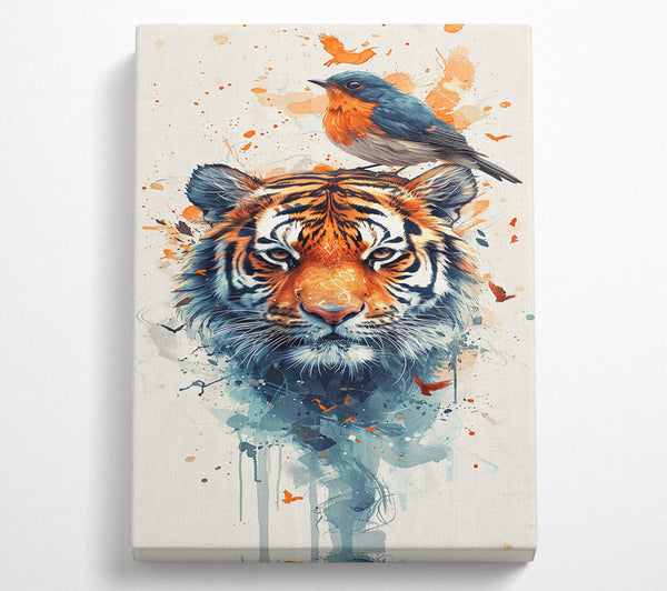 A Canvas Print of Orange Tiger Gaze Canvas Art