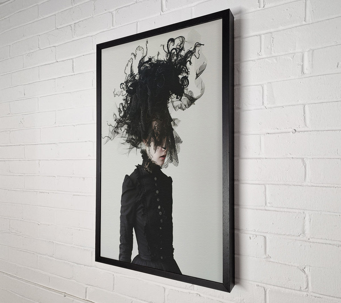  A Canvas Print of Black Lace Enchantment Canvas Print