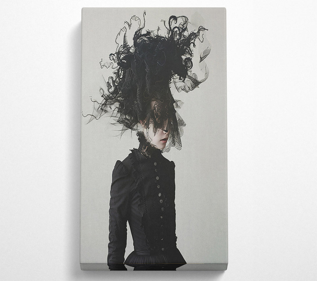  A Canvas Print of Black Lace Enchantment Canvas Print