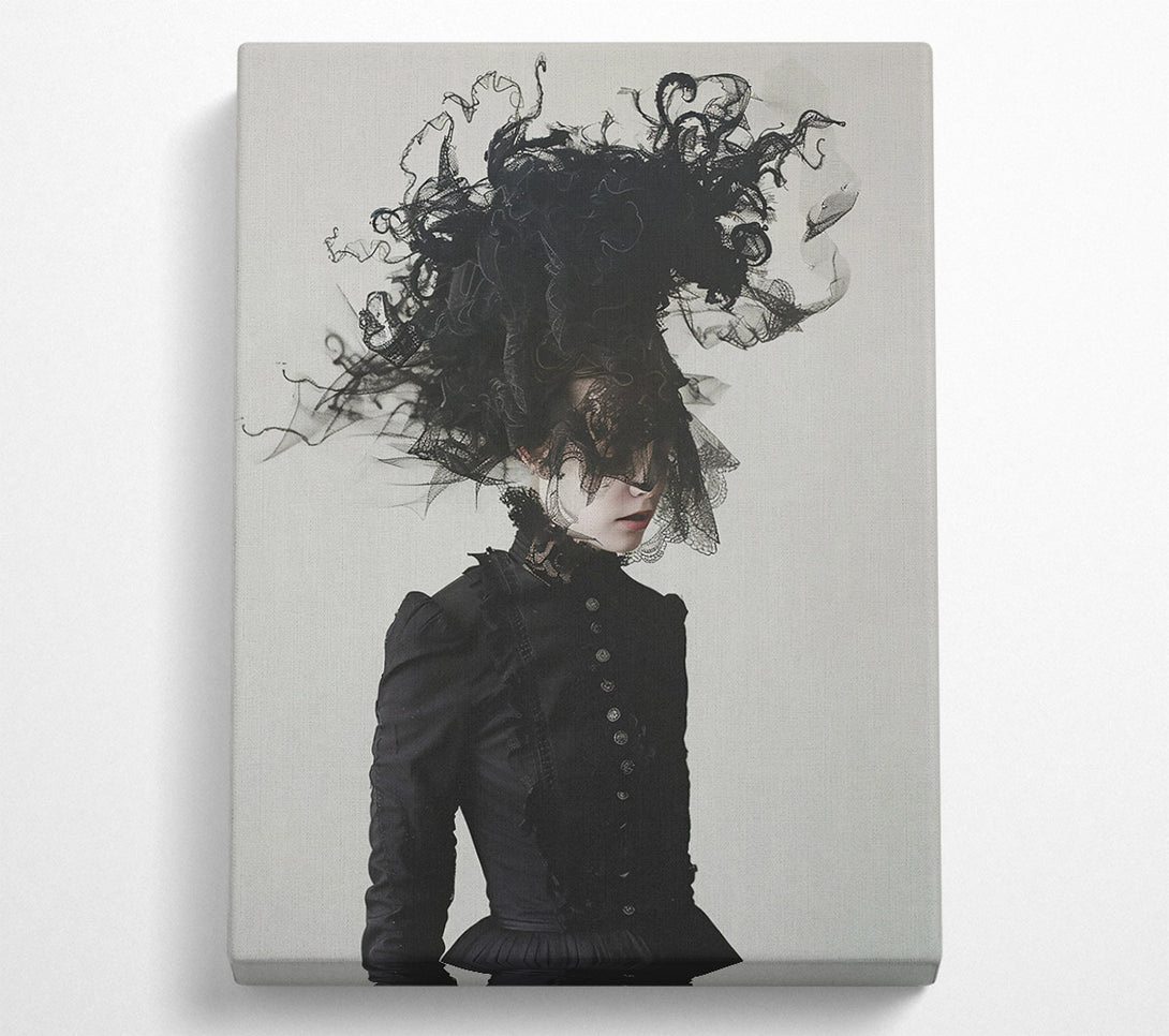  A Canvas Print of Black Lace Enchantment Canvas Print