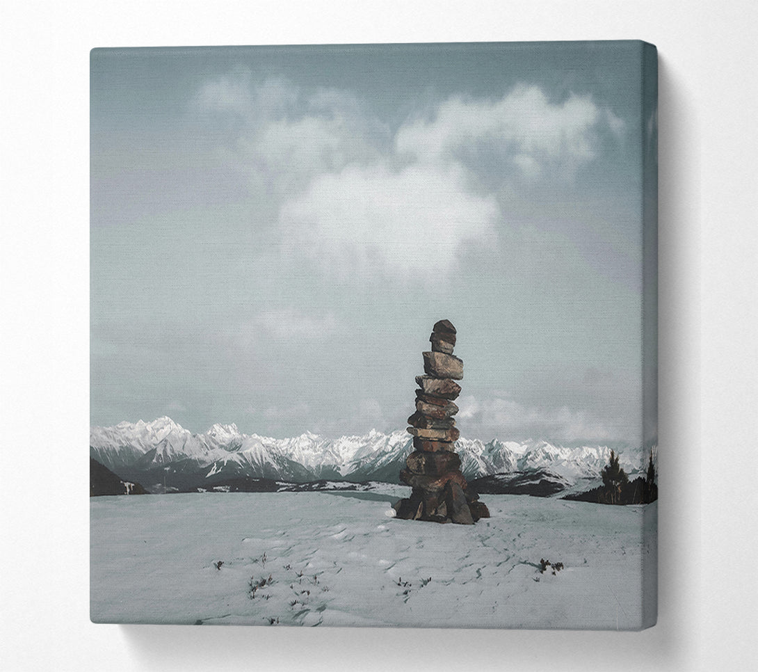  A Canvas Print of White Mountain Cairn Canvas Print