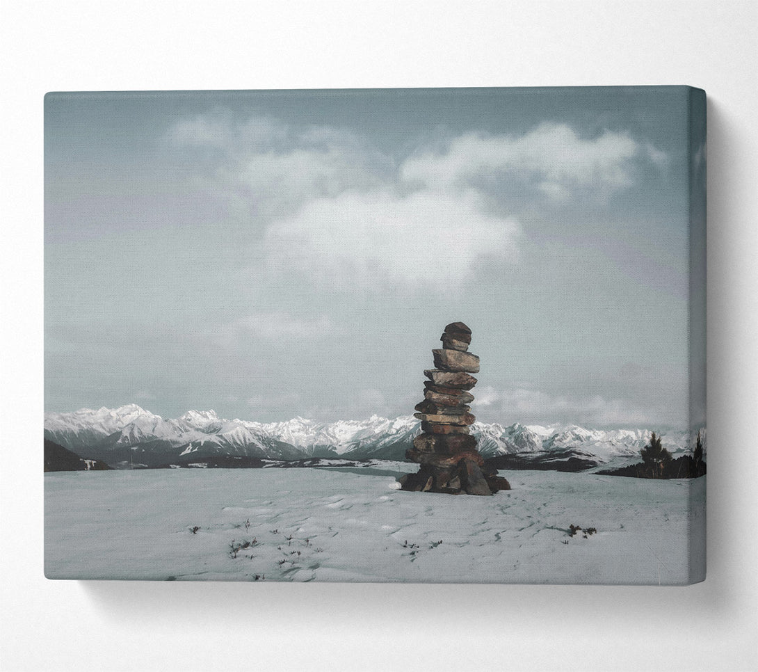  A Canvas Print of White Mountain Cairn Canvas Print