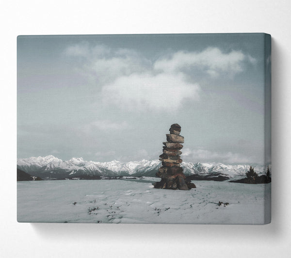 A Canvas Print of White Mountain Cairn Canvas Print