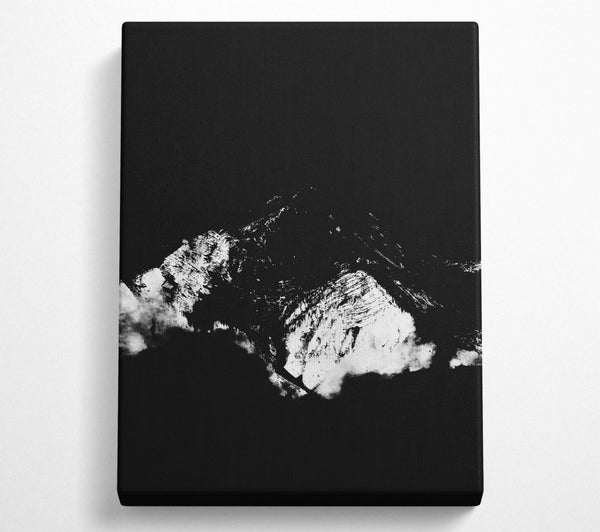  A Canvas Print of White Peak In Night Canvas Wall Art