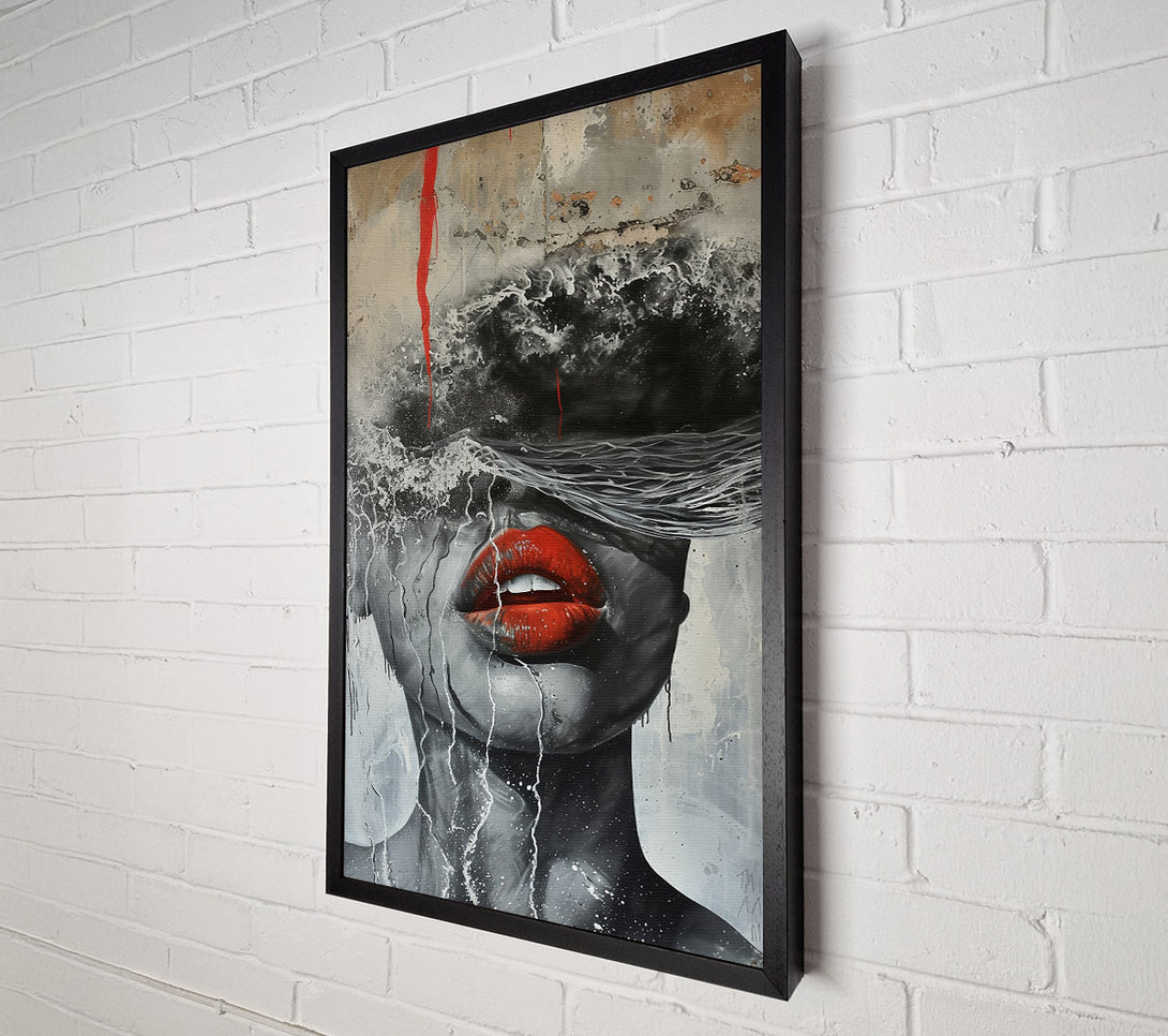  A Canvas Print of Crimson Waves Of Emotion Canvas Wall Art