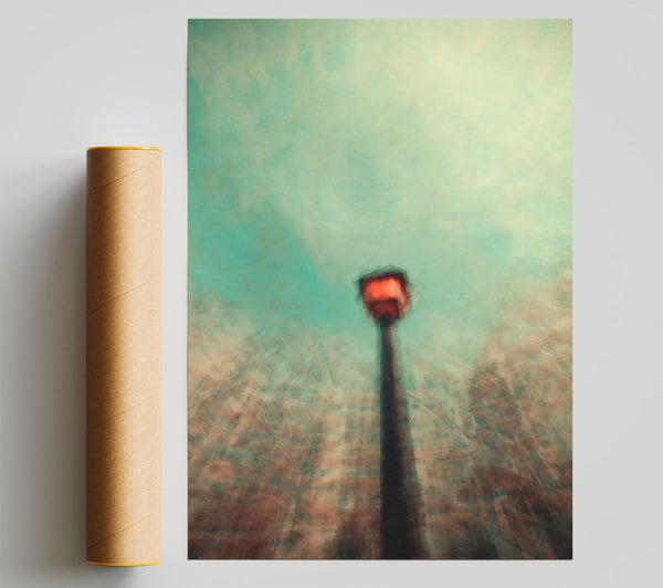A Turquoise Glow Poster