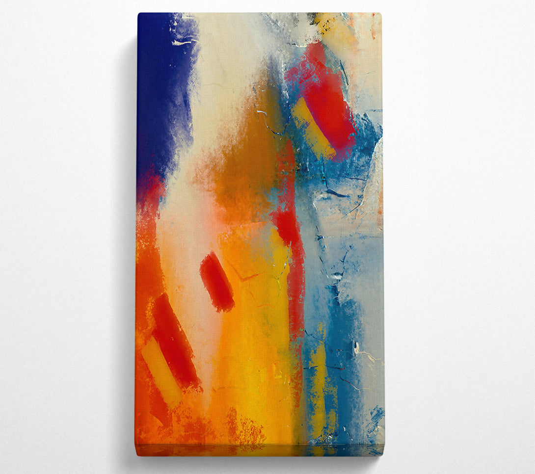  A Canvas Print of Sunlit Orange Abstract Canvas Print